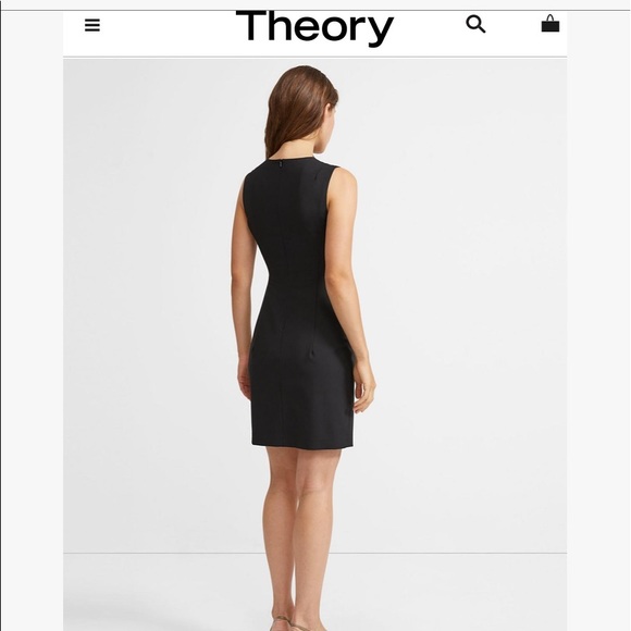NWT Theory Eano Black Dress Size 4 - Picture 2 of 6